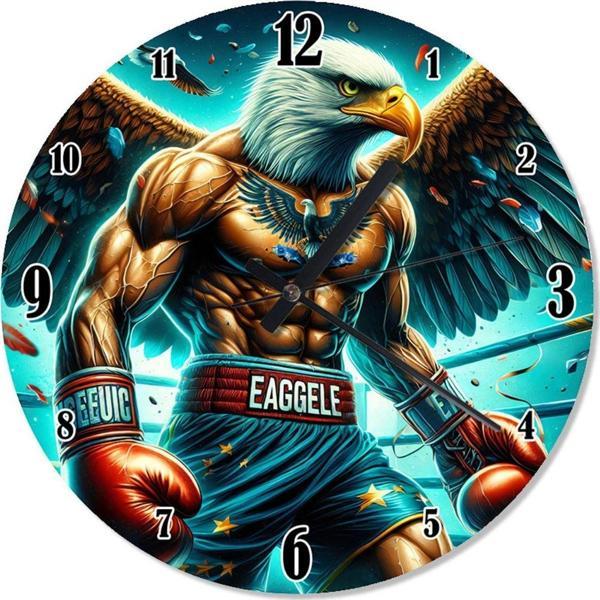 Ekart Boksör Kartal Sessiz Duvar Saati - Image 1