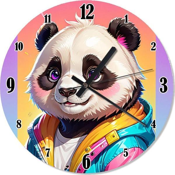 Ekart Sevimli Panda Akarlı Duvar Saati - Image 1