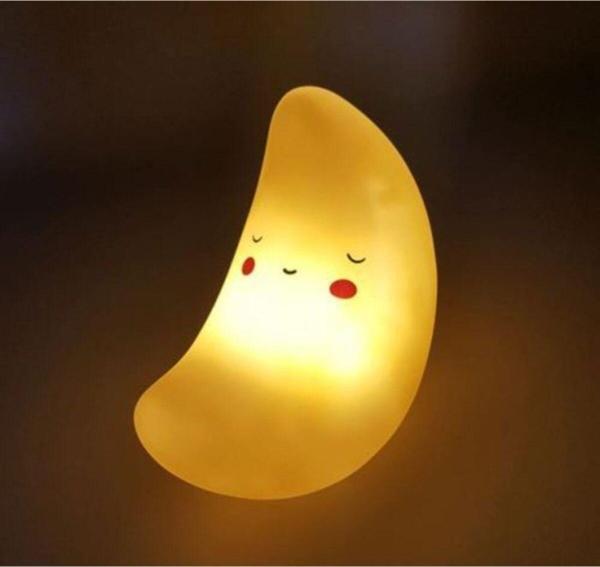 Mobgift Silikon Ay Gece Lambası Led Işıklı Hediyelik - Sarı - Image 1