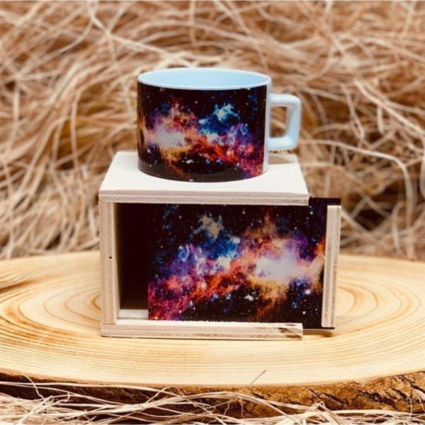 Mobgift Space Tasarımlı Kutulu Kupa Sürpriz Hediyeli - Image 1