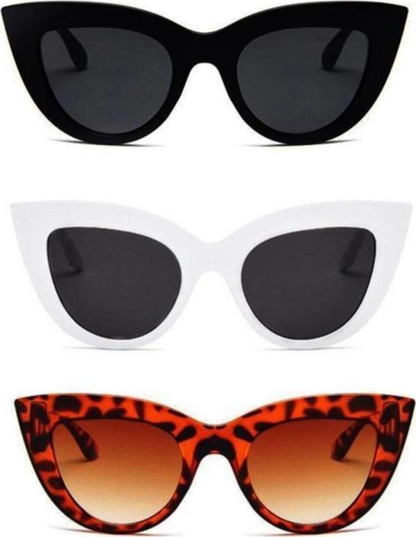 Mobgift Yuvarlak Cat Eye Model Set Güneş Gözlüğü 3'Lü - Image 1