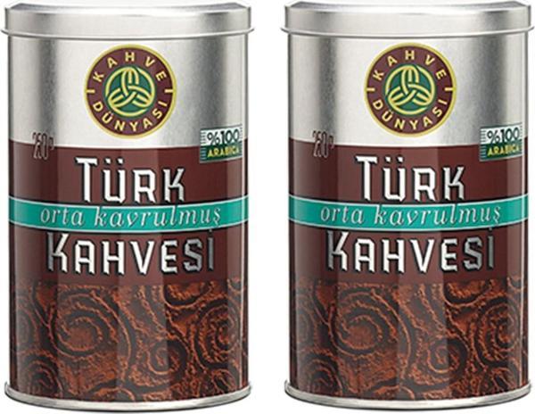 Kahve Dünyası Orta Kavrulmuş Türk Kahvesi 250 gr x 2 Adet - Image 1