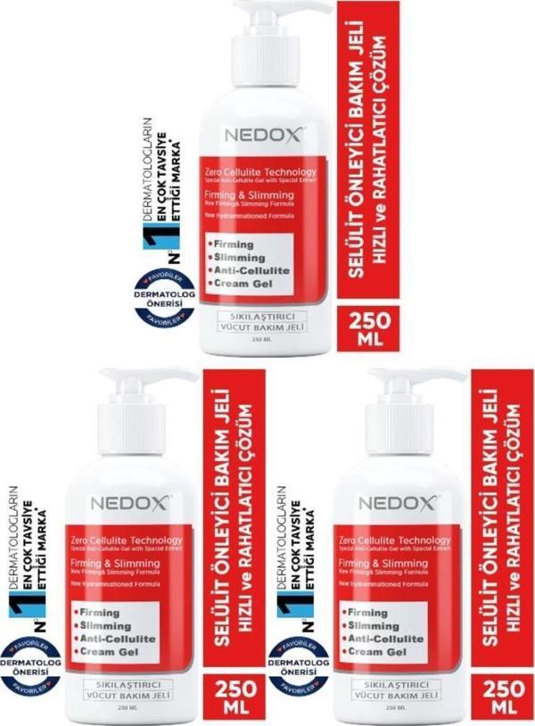 NEDOX 3 Adet Inceltici, Sıkılaştırıcı, Selülit Karşıtı, Vücut Şekillendirici Jel 250 ml - Image 1
