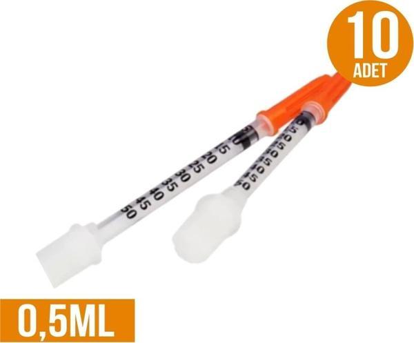 BD 0.5 ML İnsülin Enjektörü 10'lu - 1 Paket - Image 1