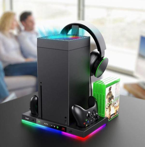 XBOX SERİES X UYUMLU ŞARJLI FANLI RGB Lİ DİKEY STAND İPEGA PG-XBX024S - Image 1
