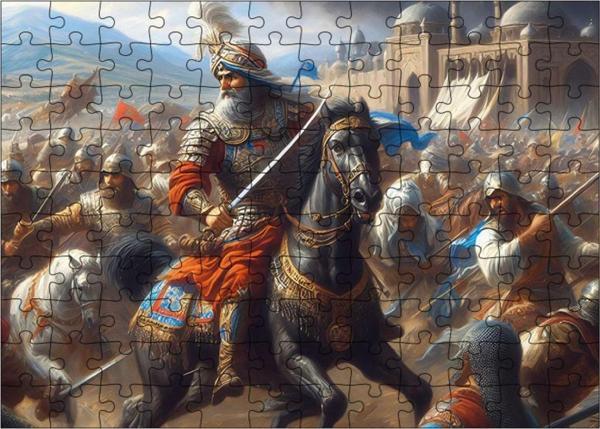 Ekart Ahşap Mdf Puzzle Yapboz Osmanlı Askerleri 120 Parça 25 x 35 cm - Image 1
