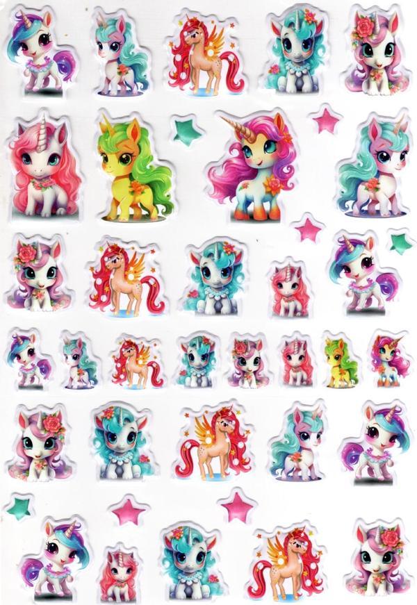 Sticker Kabartmalı A4 Boyutunda Stiker Defter, Planlayıcı Etiket-(lim529) - Star Unicorn - Image 1