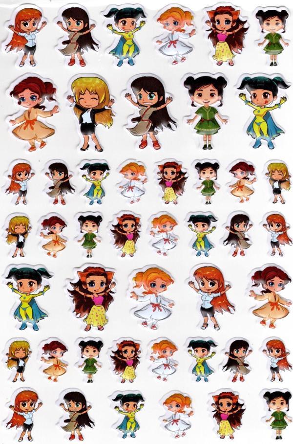 Sticker Kabartmalı A4 Boyutunda Stiker Defter, Planlayıcı Etiket-(lim531) - Meslek Kızlar - Image 1