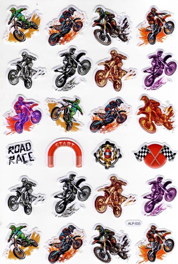 Sticker Kabartmalı A4 Boyutunda Stiker Defter, Planlayıcı Etiket-(lim533) - Çılgın Motorlar - Image 1