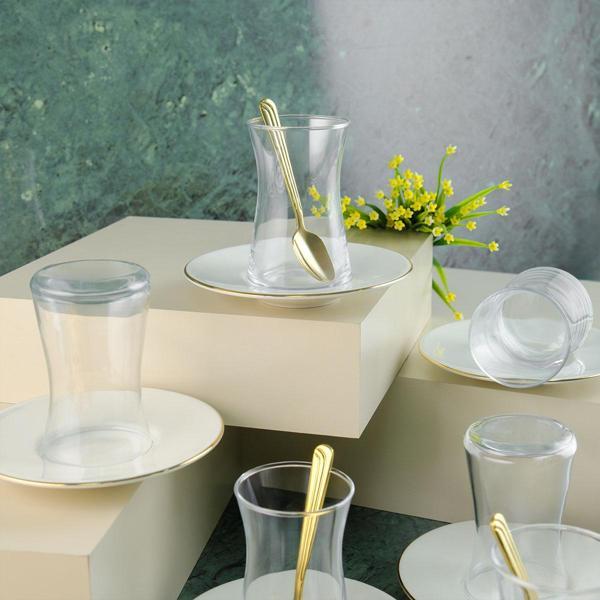 Aryıldız Alisa Heybeli 6 Kişilik 12 Parça Çay Seti 160 ml - Image 1