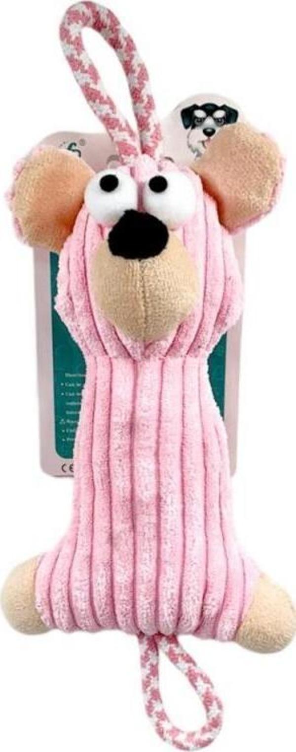 Nanbell W559 Kedi ve Köpek Peluş Dişlik Oyuncak 38-15cm Pembe - Image 1