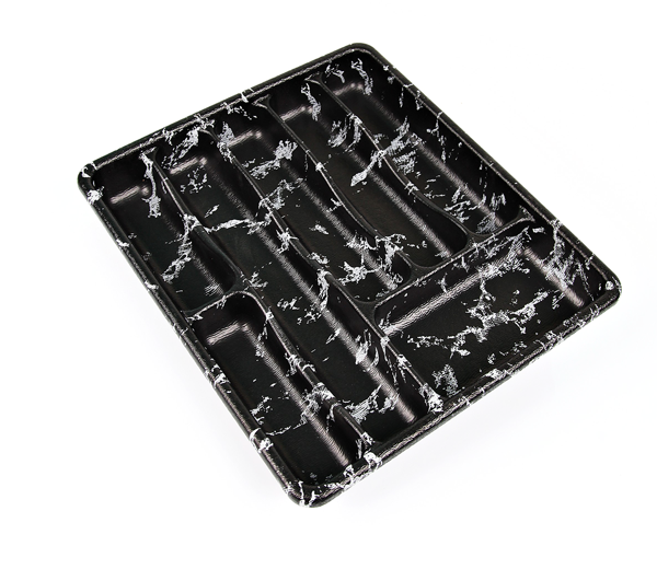 KÜÇÜK - SİYAH - 7 BÖLMELİ ÇEKMECE İÇİ KAŞIKLIK 36X32CM (4620) - Image 1