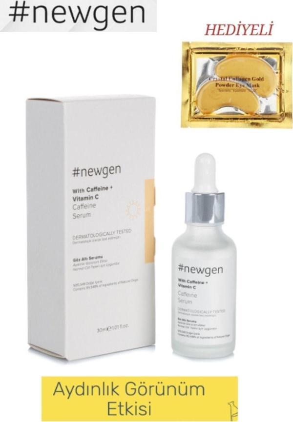 With Kafein + Vitamin C Göz Çevresini Aydınlatıcı, Koyu Halka Göz Serumu 30ml - Altın Maske Hediyeli - Image 1