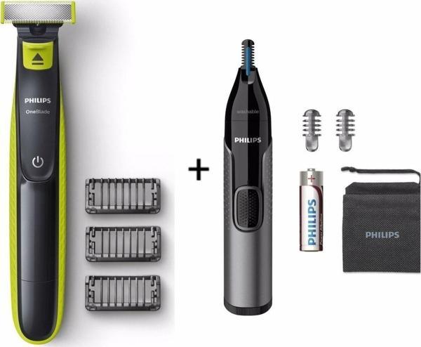 Oneblade Şekillendirici Tıraş Makinesi + Kaş, Burun Ve Kulak Kılı Makinesi Hediye - Image 1