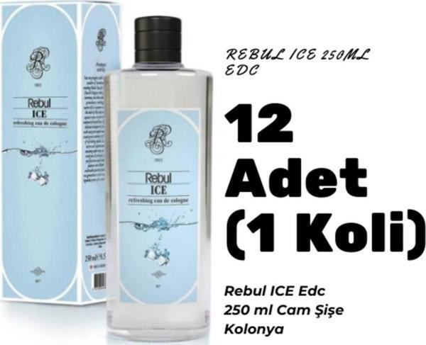 ICE Edc 250ml Cam Şişeli Buz Ferahlığı Kokulu Kolonya 12 Adet (1 Koli) - Image 1