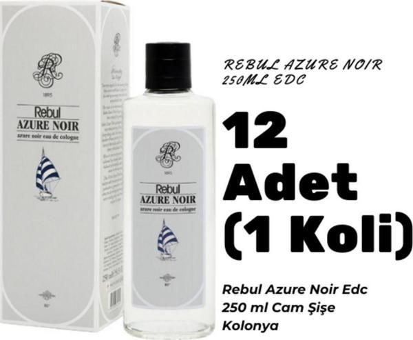 Rebul Azure Noir Edc 250ml Cam Şişeli Kolonya 12 Adet (1 Koli) - Image 1
