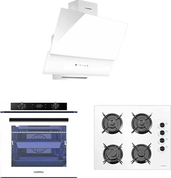 Luxell 88 lt Platinum 9+1 Program Beyaz Ankastre Set(A68-Sgf3/Oc88/ Da6-835) - Image 1