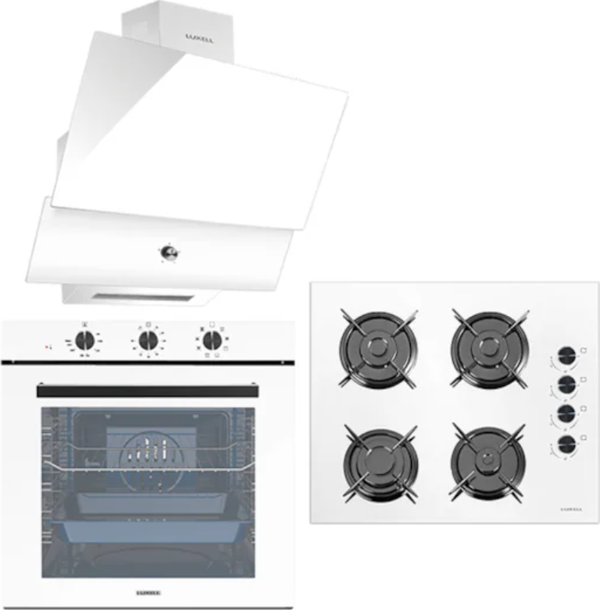 Luxell 88 Lt. Süper Kristal 8+1 Program Beyaz Ankastre Set (A68-SF3/OC88/ DA88) - Image 1