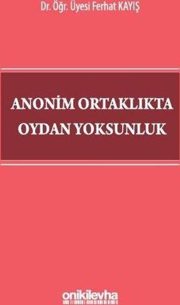 Anonim Ortaklıkta Oydan Yoksunluk - On İki Levha Yayıncılık - Image 1