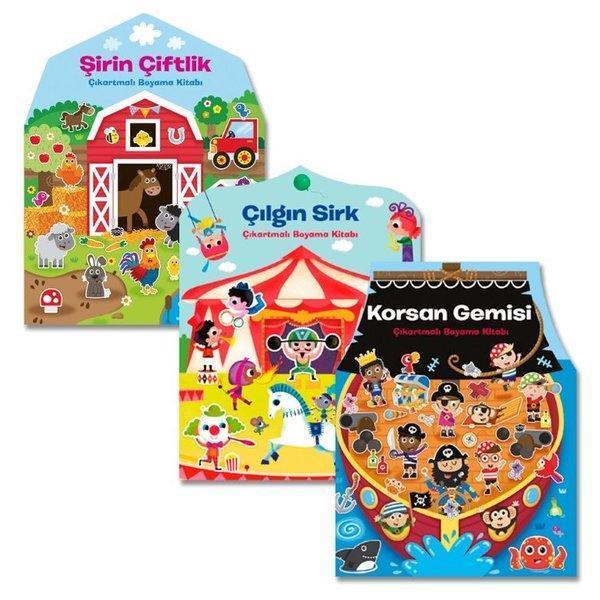 Çıkartmalı Boyama Seti - 3 Kitap Takım - Doğan Çocuk - Image 1
