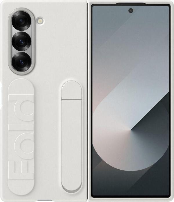 Galaxy Z Fold 6 Standlı Silikon Kılıf - Beyaz - Image 1