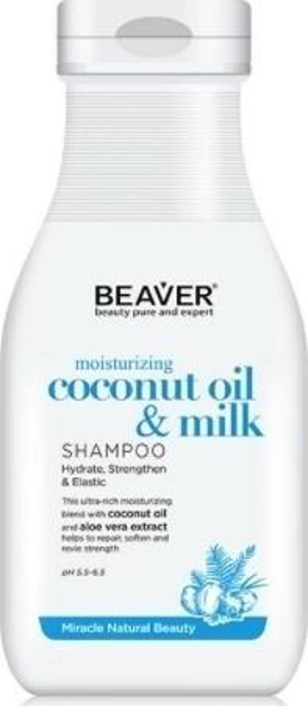 Beaver Coconut Oil&Milk Shampoo Hindistan Cevizi Yağlı ve Sütlü Şampuan 350 ml - Image 1