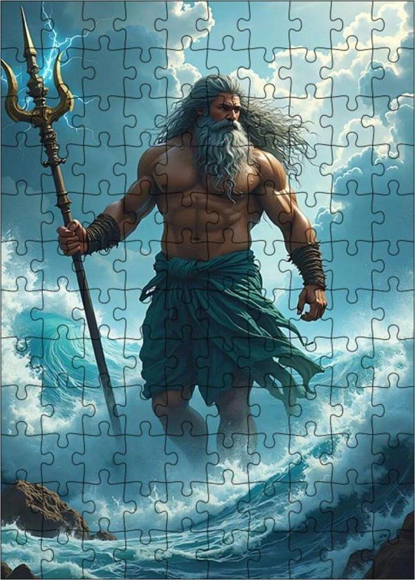 Ekart Ahşap Mdf Puzzle Yapboz Zeus 120 Parça 25 x 35 cm - Image 1