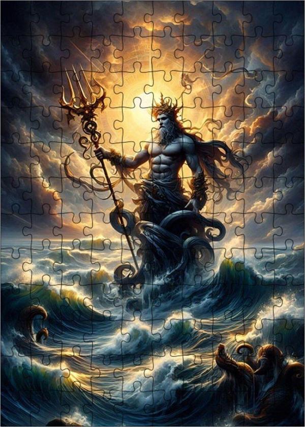 Ekart Ahşap Mdf Puzzle Yapboz Zeus 120 Parça 25 x 35 cm - Image 1