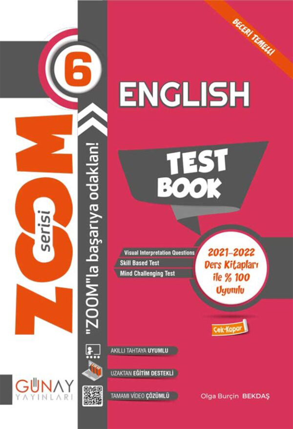 6.Sınıf İngilizce Zoom Soru Bankası - Günay Yayıncılık - Image 1