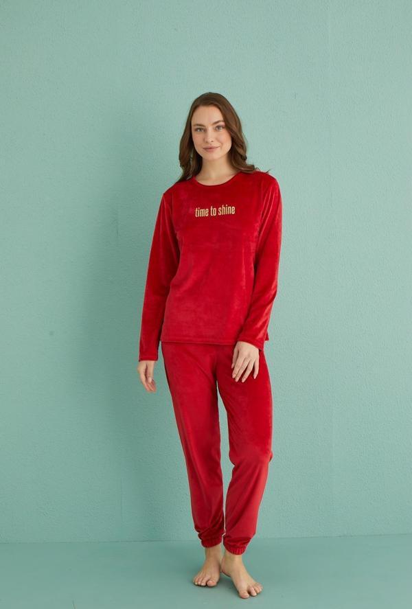 Gd Goldoremi 13164-20 Kadın Time To Shine Kadife Pijama Takım - Image 1