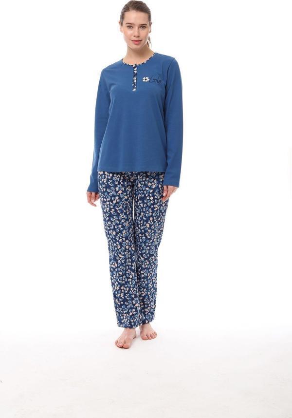Pijadore 1558 Büyük Beeden Kadın Uzun Kollu Pijama Takım - Image 1