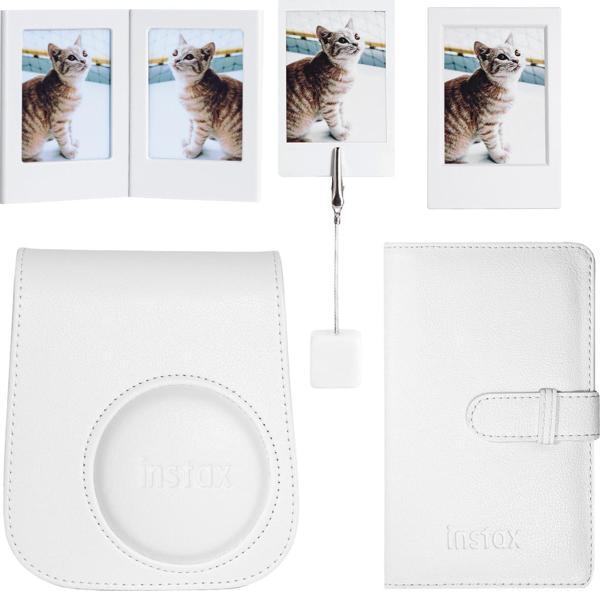 Instax mini 12 Beyaz Deri Kılıf Laporta Deri Albüm ve Fotoğraf Çerçeveleri Aksesuar Seti - Image 1