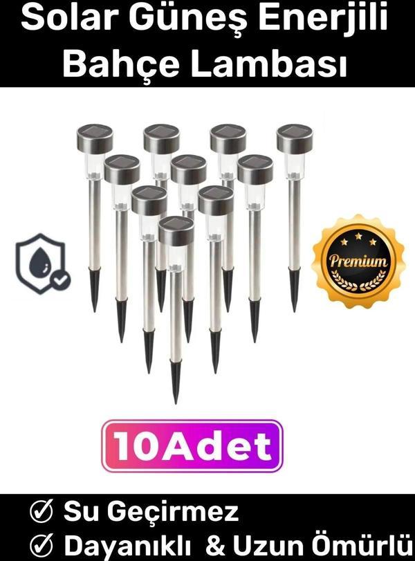 Premium Kablosuz Su Geçirmez Dayanıklı Şık Solar Güneş Enerjili Bahçe Lambası Saplama 30cm 10 Adet - Image 1