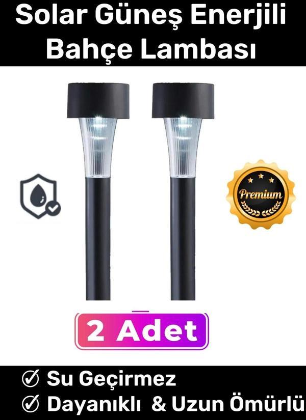 Premium Kablosuz Su Geçirmez Dayanıklı Şık Solar Güneş Enerjili Bahçe Lambası Saplama 30cm 2 Adet - Image 1