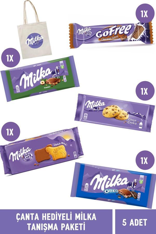 Milka Tanışma Paketi Çanta Hediyeli  - 5 Adet - Image 1