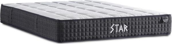 Star Yatak 90x190 cm Tek Kişilik NMS Yaylı Saten Kumaşlı Full Ortopedik Sert Yatak Antrasit Bordür - Image 1