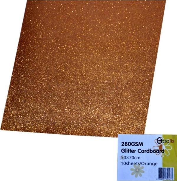 Bafix Simli Karton 50x70 CM Turuncu Simli Karton (10 Lu Paket) - Image 1