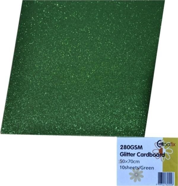Bafix Simli Karton 50x70 CM Yeşil Simli Karton (10 Lu Paket) - Image 1