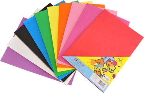 Bafix Yapışkanlı Eva A-4 Düz Renk Adhesive 10 Lu (10 Adet 1 Paket) - Image 1