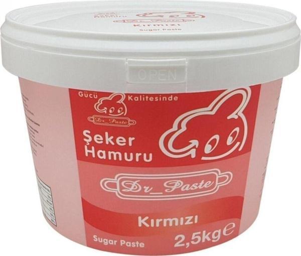 Dr. Paste  Kırmızı Şeker Hamuru 2.5 Kg - Image 1