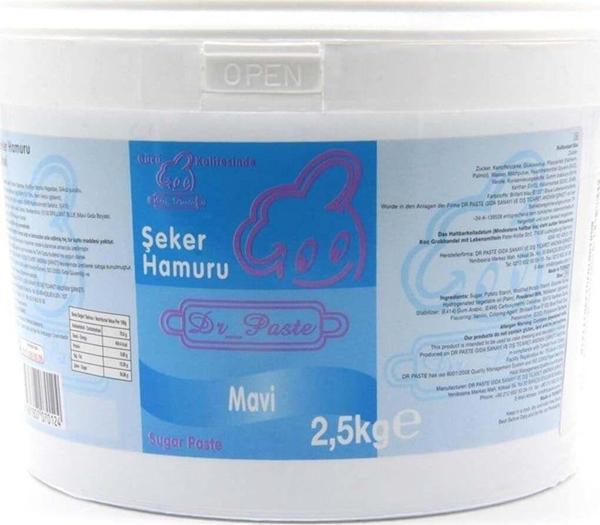 Dr. Paste  Şeker Hamuru 2.5 Kg Mavi - Image 1