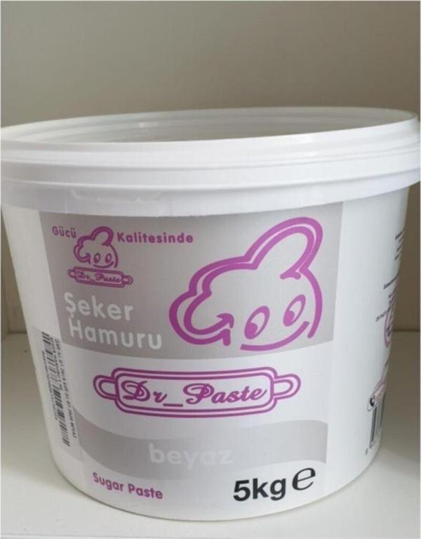 Dr. Paste  Şeker Hamuru 5 Kg Beyaz Şeker Hamuru - Image 1