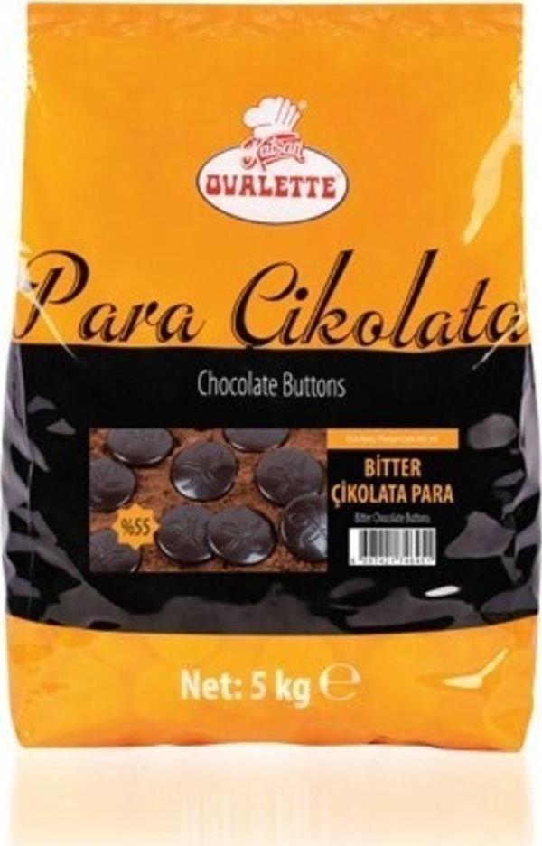 Katsan Ovalette Ovalette Bitter Para Çikolata 5 Kg - Image 1
