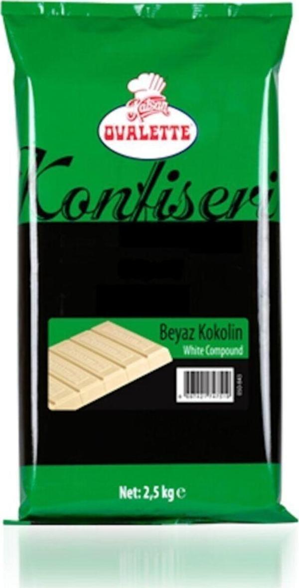 Katsan Ovalette Ovalette Extra Beyaz Konfiseri 2.5 Kg - Image 1