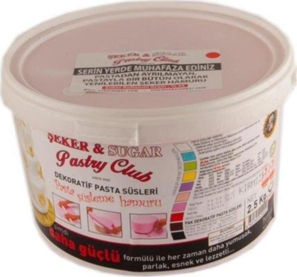 Şeker & Sugar Kırmızı Şeker Hamuru 2.5 Kg - Image 1