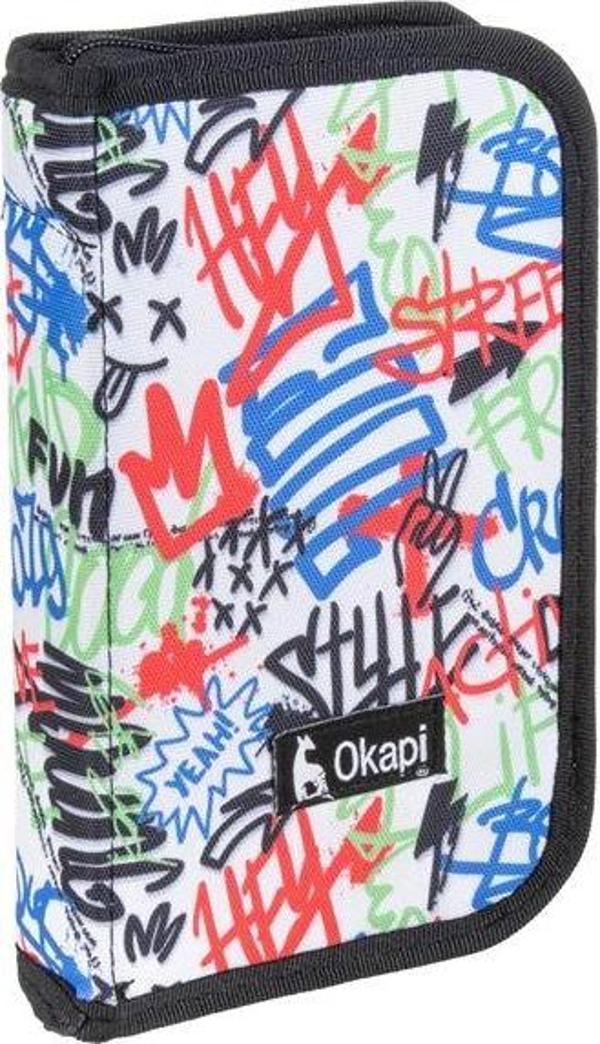 Okapi İki Kapaklı Kalemlik Desenli / OKP-123/AS - Image 1