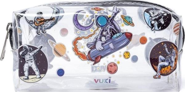 Vuki Şeffaf Fermuarlı Kalem Kutu Astronot VK-0074-07 - Image 1