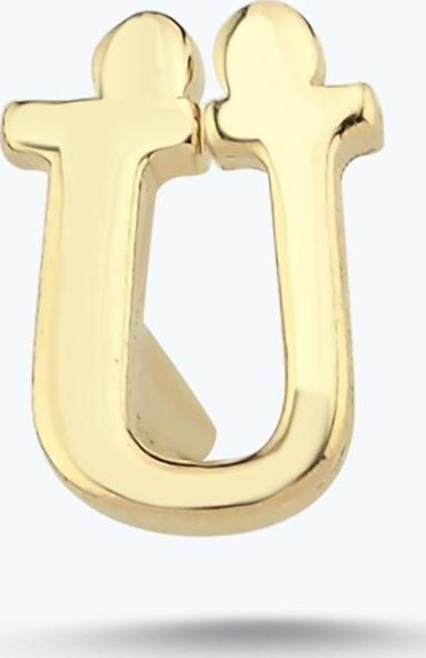 Altın Ü Harfi Küpe - Image 1