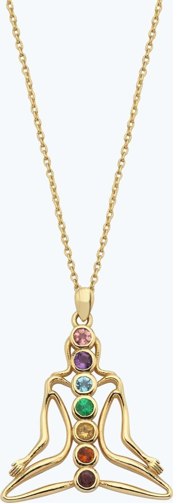 Topaz Taş Yedi Çakra Yoga Kolye - Image 1