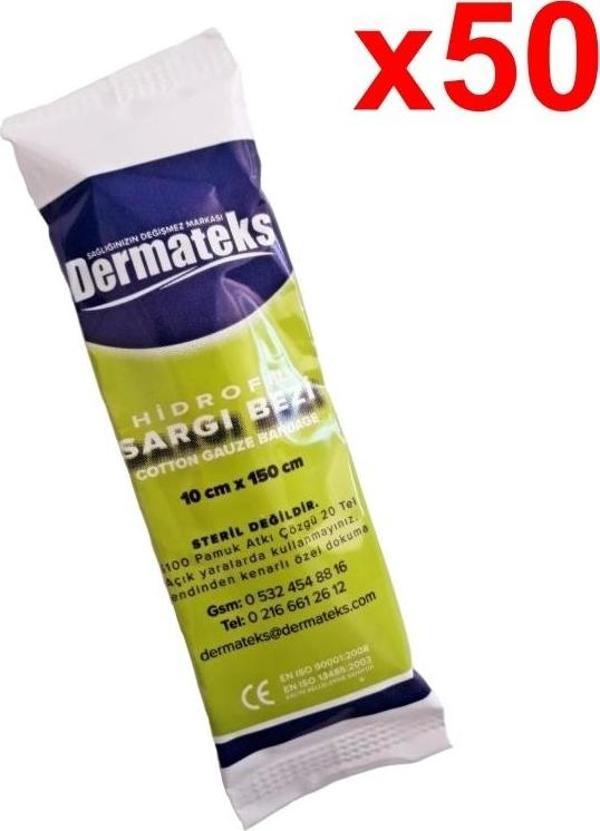 Dermateks Sargı Bezi 10 cm x 1,5 mt - 50 Adet - Image 1